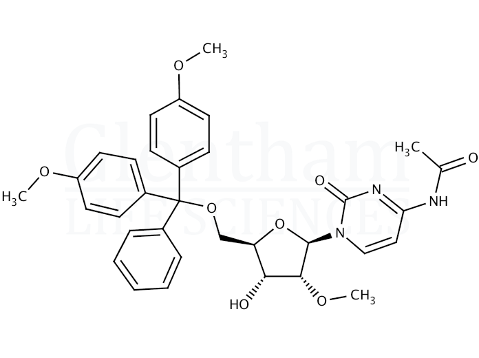 N4-Acetyl-5''-O-DMT-2''-O-methylcytidine Structure