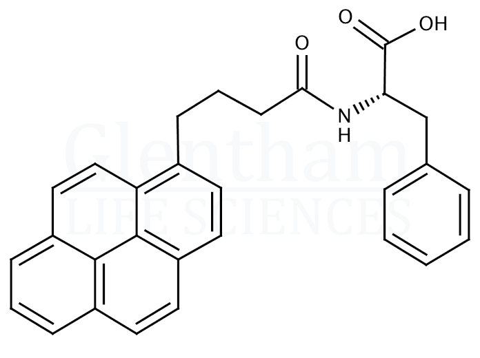 N-4-(1-Pyrene)butyroyl-L-phenylalanine Structure