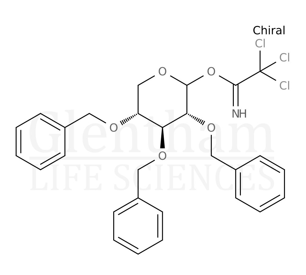 Structure for  2,3,4-Tri-O-benzyl-D-xylopyranosyl trichloroacetimidate  (200059-37-6)