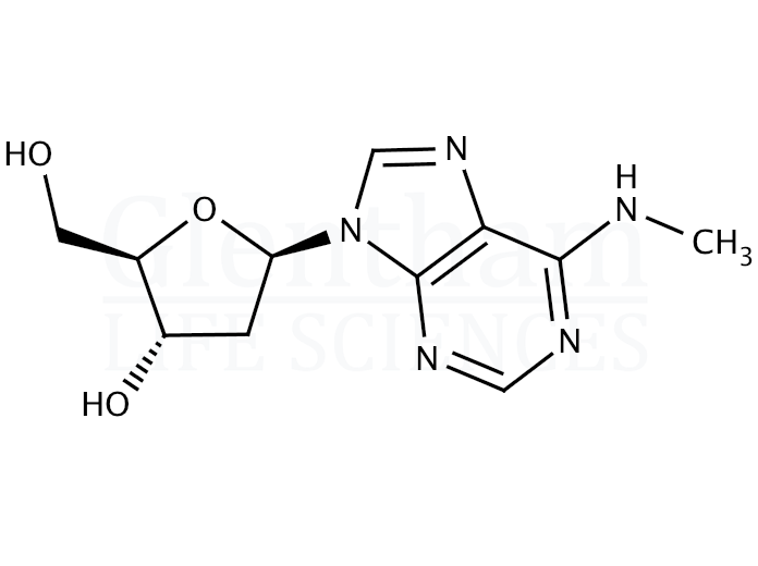 Structure for 2''-Deoxy-N6-methyladenosine (2002-35-9)