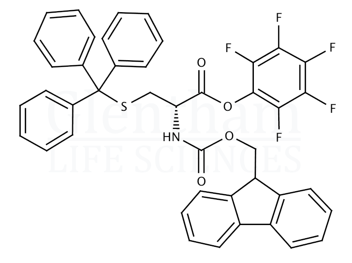 Fmoc-S-trityl-D-cysteine pentafluorophenyl ester Structure