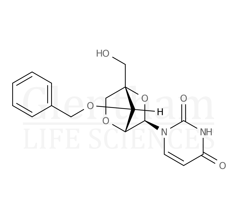 3''-O-Benzyl-1-(2''-O-4-C-Methylene-b-D-ribofuranosyl)uridine Structure