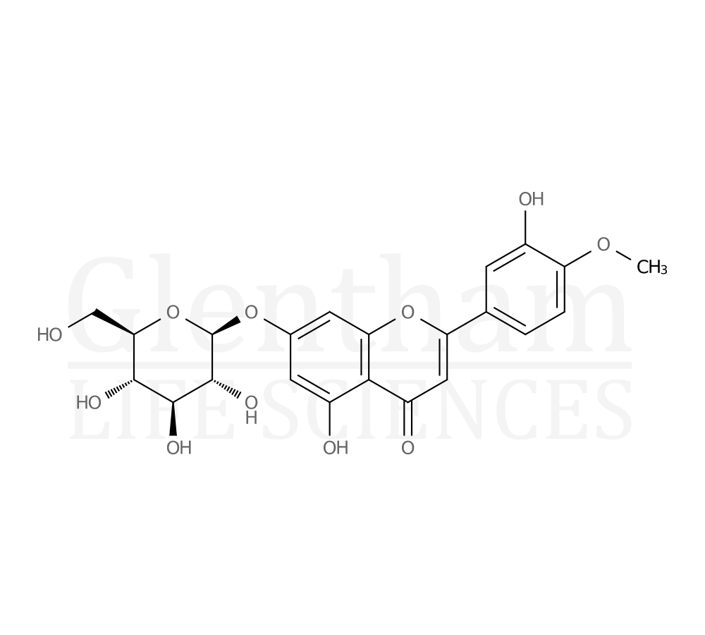 Diosmetin-7-glucoside Structure