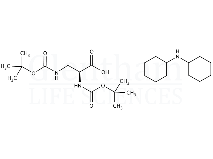 Structure for Boc-Dap(Boc)-OH dicyclohexylammonium salt (201472-68-6)
