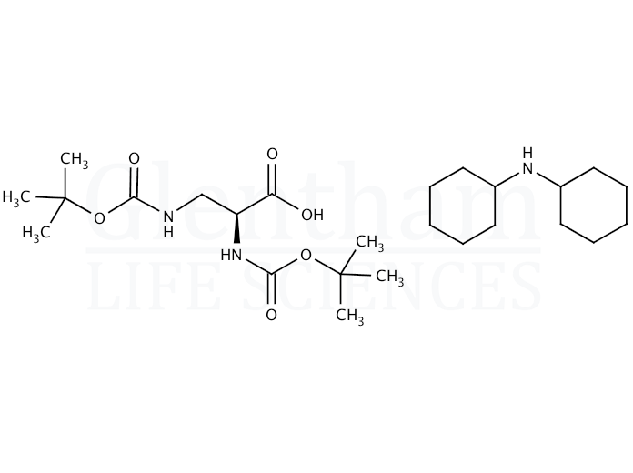 Boc-Dap(Boc)-OH dicyclohexylammonium salt Structure