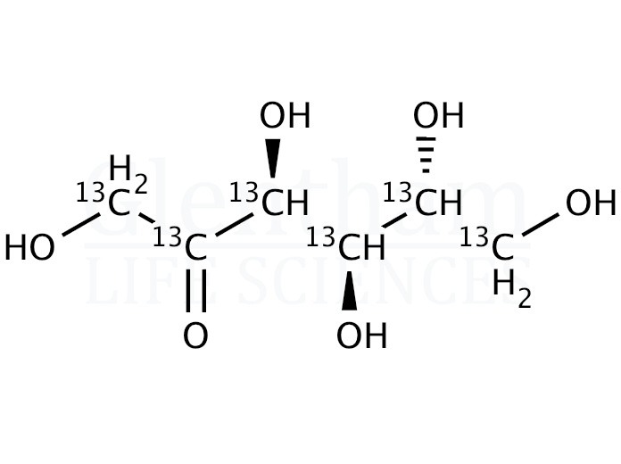 Structure for  D-Fructose-13C6  (201595-65-5)