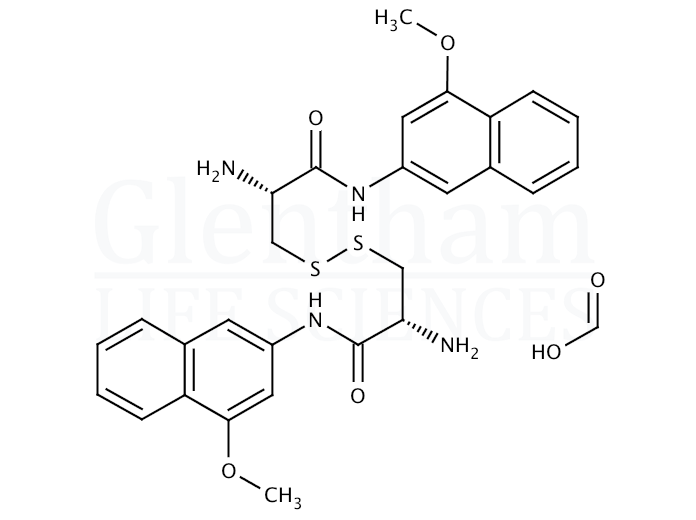 L-Cystine bis(4-methyl-beta-naphthylamide) formiate salt Structure
