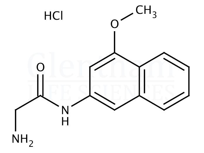 Glycine 4-methoxy-beta-naphthylamide hydrochloride Structure