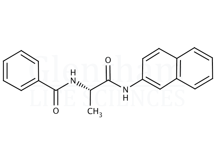 Structure for Benzoyl-L-alanine beta-naphthylamide (201988-47-8)