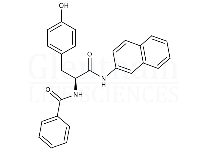 Structure for Benzoyl-L-tyrosine beta-naphthyl amide (201988-63-8)