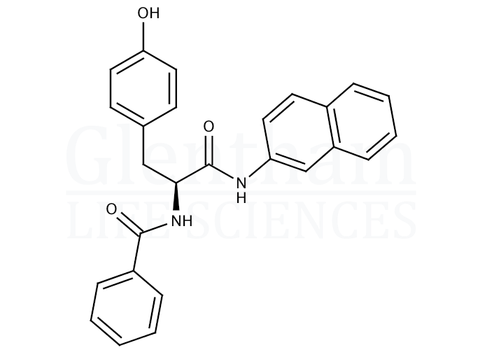 Structure for  Benzoyl-L-tyrosine beta-naphthyl amide  (201988-63-8)