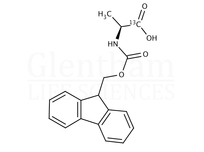 Structure for Fmoc-Ala-OH (1-13C) (202326-53-2)