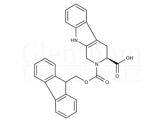 Structure for (S)-2-Fmoc-1,2,3,4-tetrahydronorharmane-3-carboxylic acid   (204322-23-6)