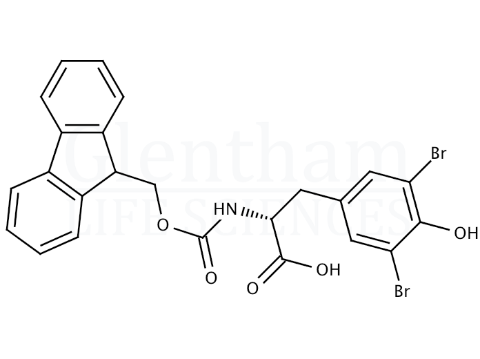 Fmoc-3,5-dibromo-D-tyrosine Structure