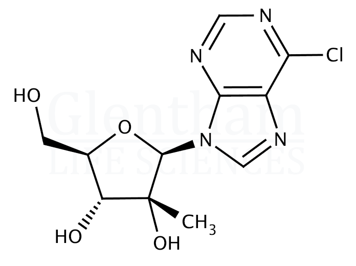 Structure for 6-Chloro-9-(2-C-methyl-beta-D-ribofuranosyl)-9H-purine