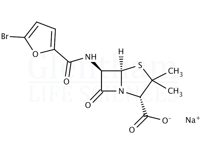 Structure for 2-Bromofurylpenicillin sodium salt (20520-37-0)