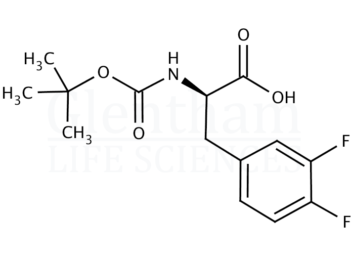 Structure for Boc-D-Phe(3,4-F2)-OH (205445-51-8)