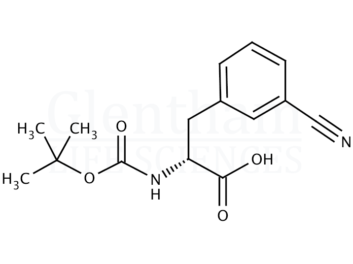 Structure for Boc-D-Phe(3-CN)-OH    (205445-56-3)