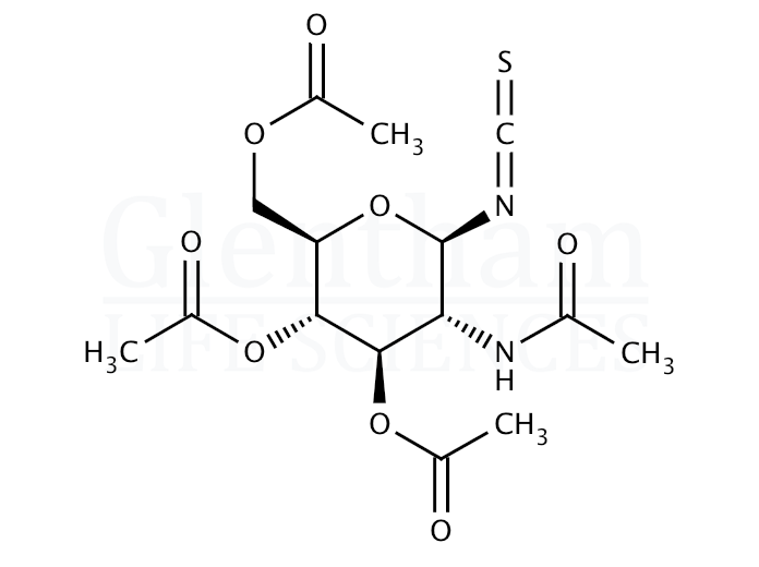 Structure for 2-Acetamido-3,4,6-tri-O-acetyl-2-deoxy-b-D-glucopyranosyl isothiocyanate