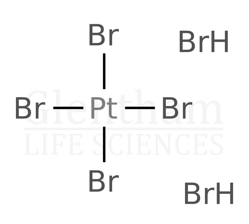 Structure for Dihydrogen hexabromoplatinate(IV) hydrate