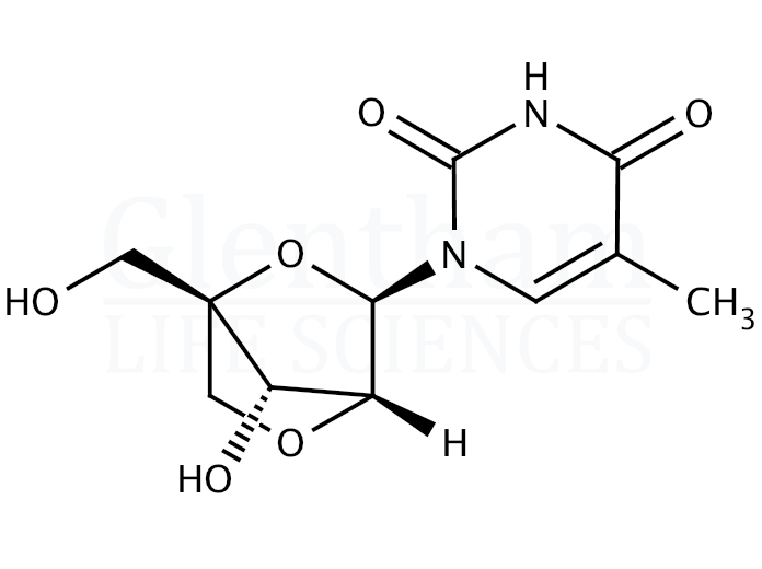 1-(2''-O-4-C-Methylene-b-D-ribofuranosyl)thymine Structure