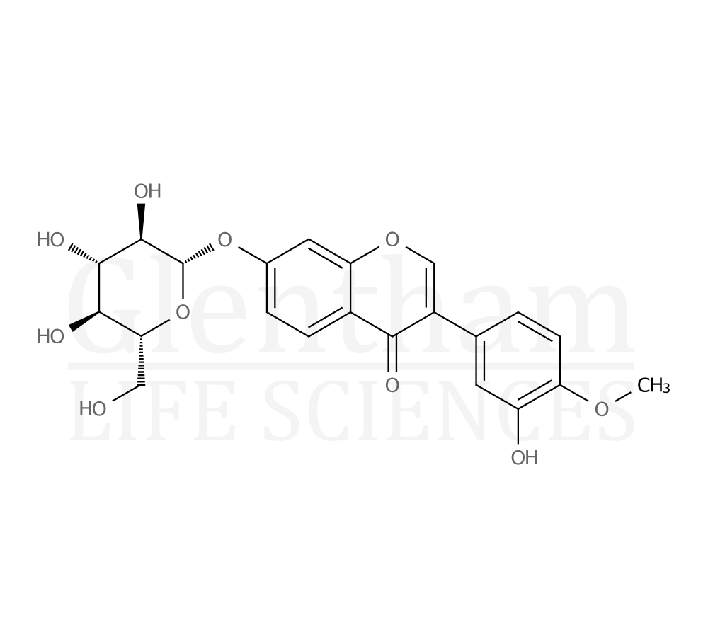 calycosin-7-O-beta-D-glucoside Structure