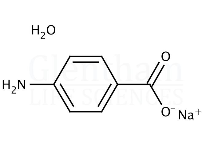 Structure for 4-Aminobenzoic acid sodium salt hydrate (206557-08-6)