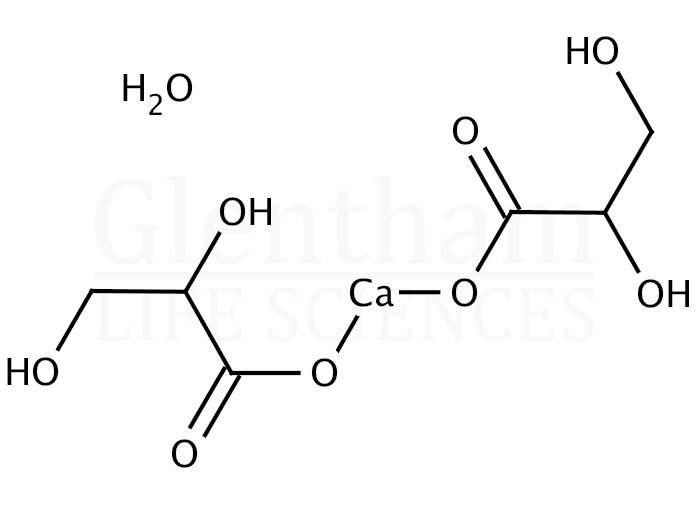 DL-Glyceric acid hemicalcium salt hydrate Structure