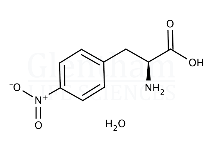 4-Nitro-L-phenylalanine monohydrate Structure