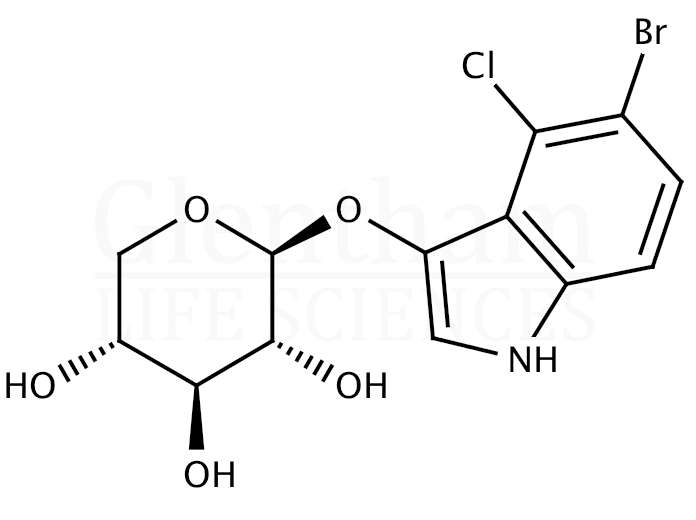 5-Bromo-4-chloro-3-indolyl b-D-xylopyranoside Structure