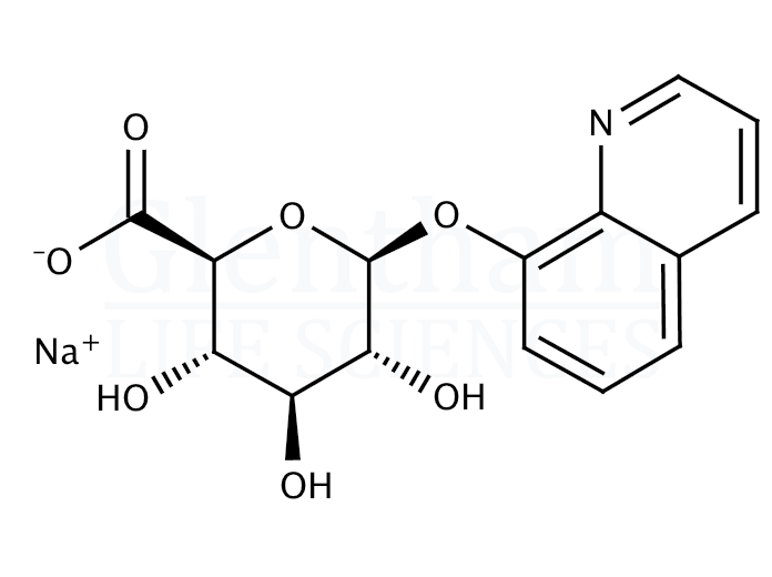 8-Hydroxyquinoline-b-D-glucuronide sodium salt Structure