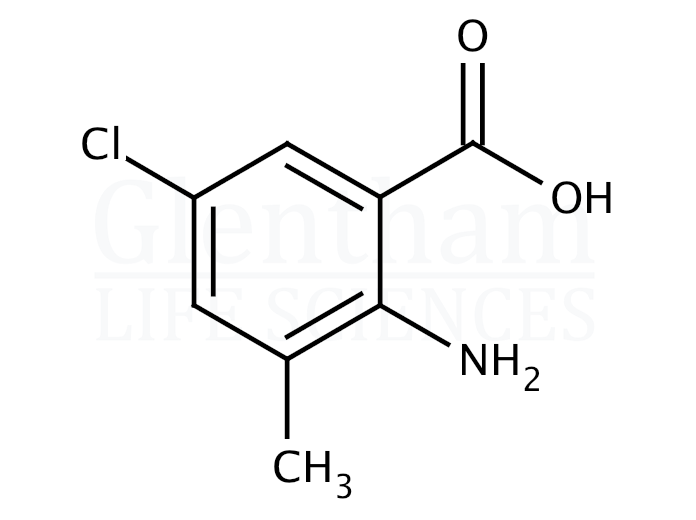 Structure for  2-Amino-5-chloro-3-methylbenzoic acid   (20776-67-4)
