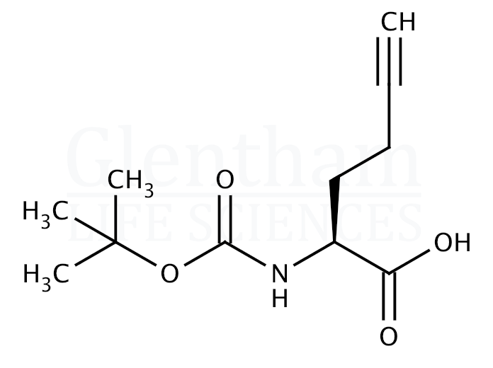 Structure for (S)-2-(Boc-amino)-5-hexynoic acid  