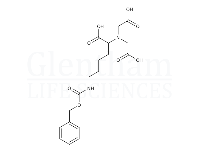 N-(5-Carbobenzyloxyamino)-1-carboxypentyl)iminodiacetic acid Structure