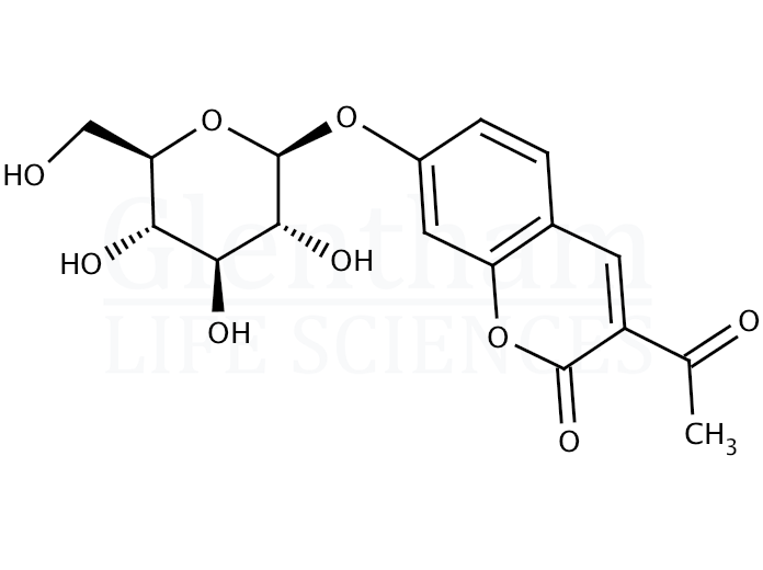 Structure for 3-Acetylumbelliferyl b-D-glucopyranoside