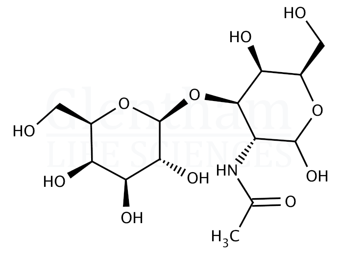 Structure for 2-Acetamido-2-deoxy-3-O-(b-D-galactopyranosyl)-D-galactopyranose