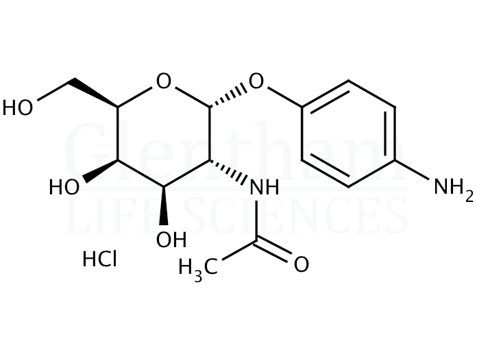 4-Aminophenyl 2-acetamido-2-deoxy-a-D-galactopyranoside hydrochloride Structure