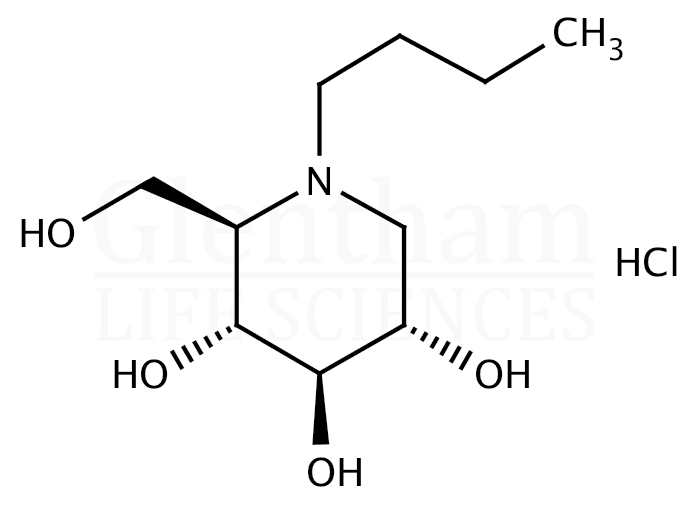 N-Butyldeoxynojirimycin hydrochloride Structure