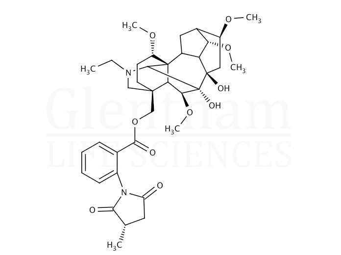 Methyllycaconitine citrate salt hydrate Structure