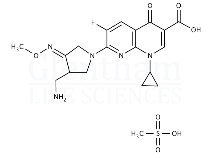 Gemifloxacin mesilate Structure