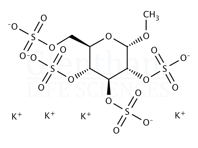 Methyl a-D-glucopyranoside 2,3,4,6-tetrasulfate potassium salt Structure