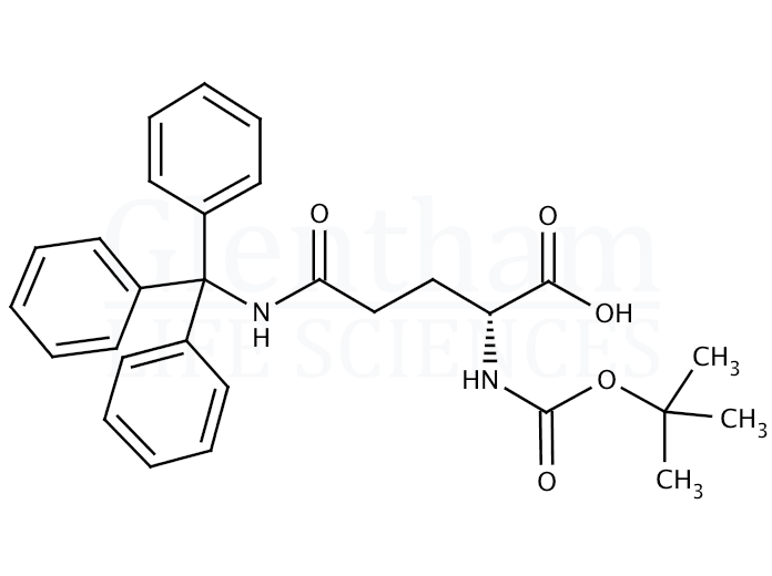 Structure for  Boc-D-Gln(Trt)-OH  (210750-95-1)