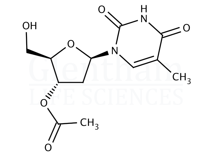 3''-O-Acetylthymidine Structure