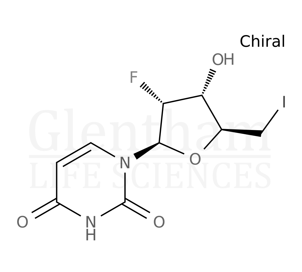 Structure for 2'',5''-Dideoxy-2''-fluoro-5''-iodouridine