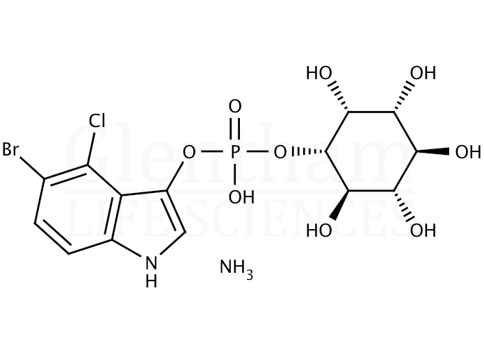 5-Bromo-4-chloro-3-indoxyl myo-inositol-1-phosphate ammonium salt Structure