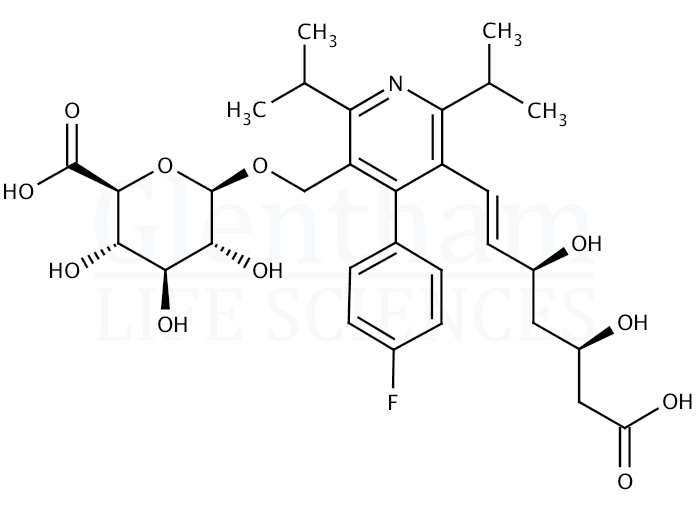 Structure for Desmethyl cerivastatin O-b-D-glucuronide