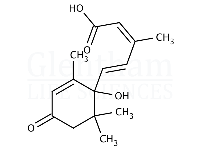 Structure for (+)-Abscisic acid (21293-29-8)