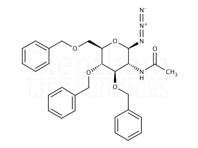 2-Acetamido-3,4,6-tri-O-benzyl-2-deoxy-b-D-glucopyranosyl azide Structure