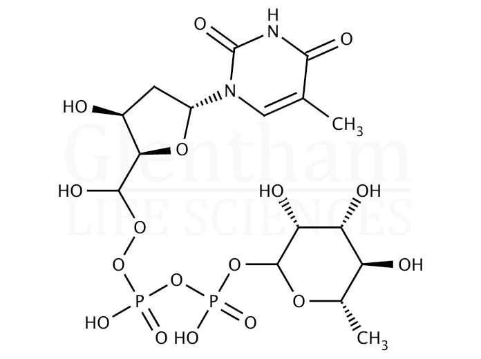 Thymidine-5''-diphosphate-L-rhamnose disodium salt Structure