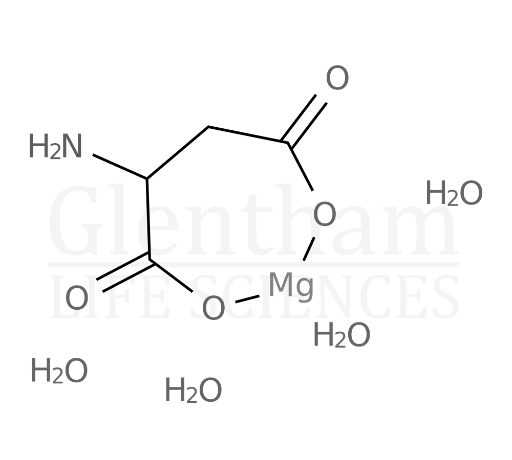 Structure for DL-Aspartic acid magnesium salt tetrahydrate